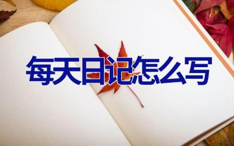 每天日记怎么写
