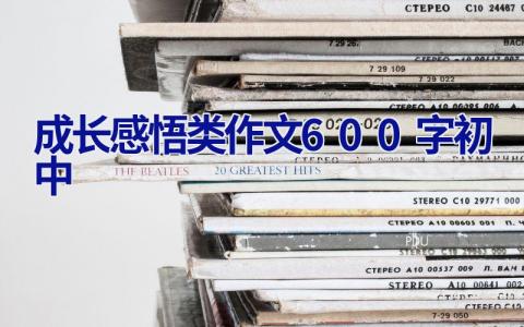 成长感悟类作文600字初中