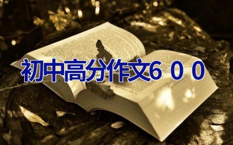 初中高分作文600