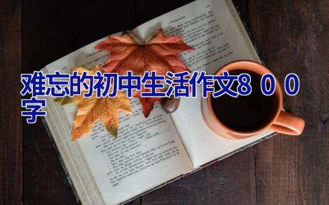 难忘的初中生活作文800字