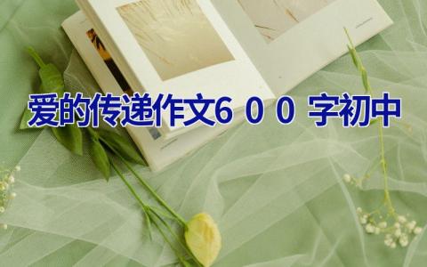 爱的传递作文600字初中