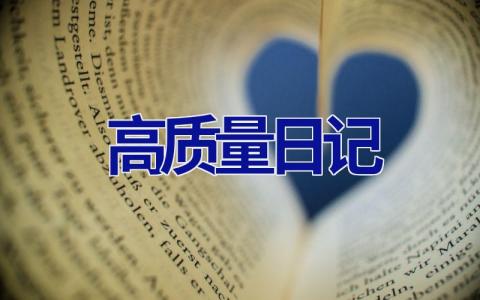高质量日记