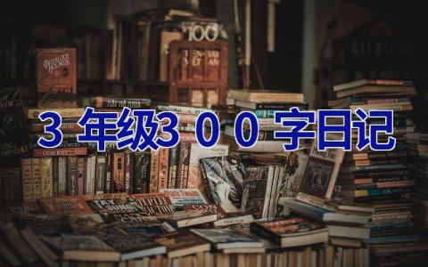 3年级300字日记