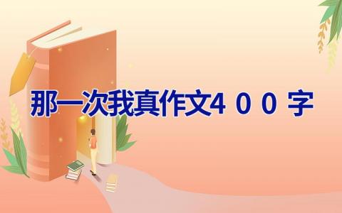 那一次我真____作文400字