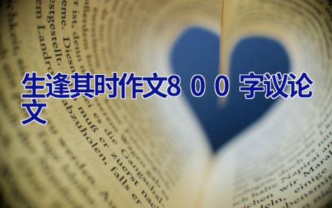 生逢其时作文800字议论文