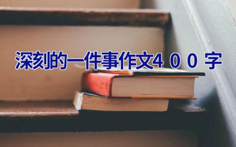 深刻的一件事作文400字
