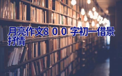 月亮作文800字初一借景抒情