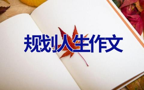 规划人生作文
