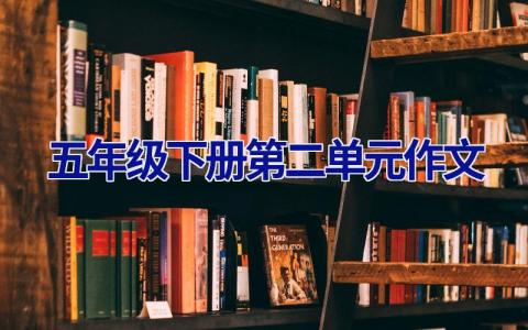 五年级下册第二单元作文