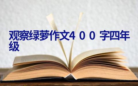 观察绿萝作文400字四年级
