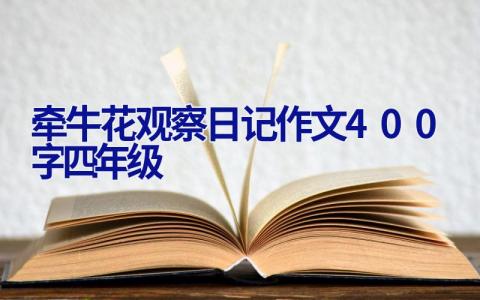 牵牛花观察日记作文400字四年级
