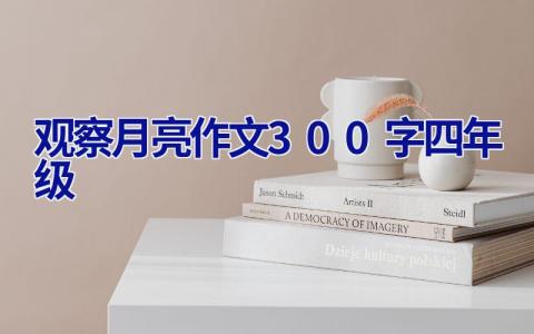 观察月亮作文300字四年级