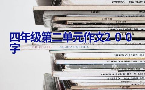 四年级第二单元作文200字