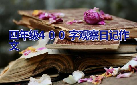 四年级400字观察日记作文