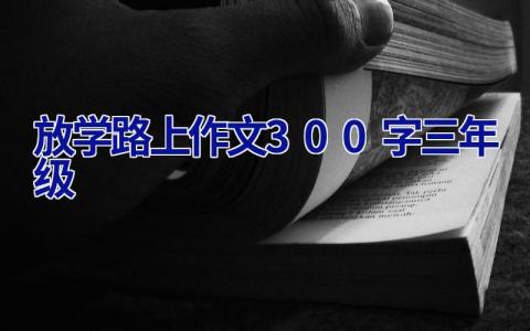 放学路上作文300字三年级