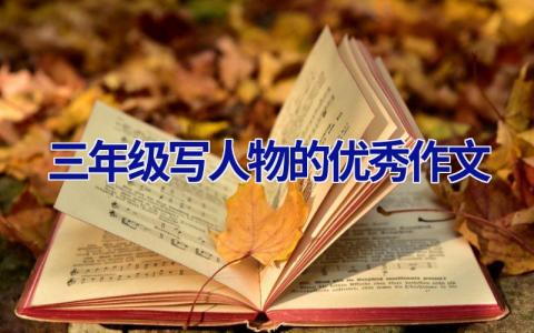 三年级写人物的优秀作文