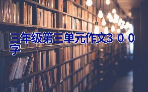 三年级第三单元作文300字
