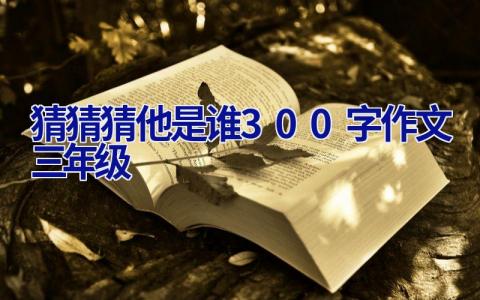 猜猜猜他是谁300字作文三年级