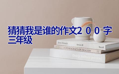 猜猜我是谁的作文200字三年级