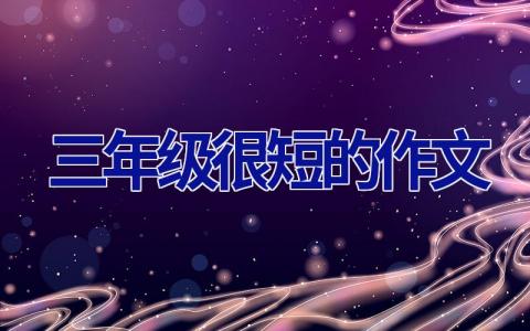 三年级很短的作文