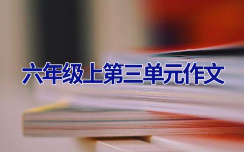 六年级上第三单元作文