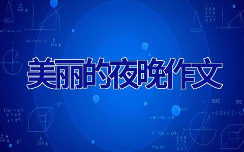 美丽的夜晚作文