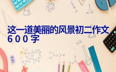 这一道美丽的风景初二作文600字