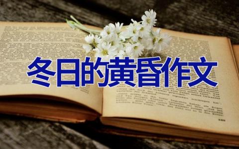 冬日的黄昏作文