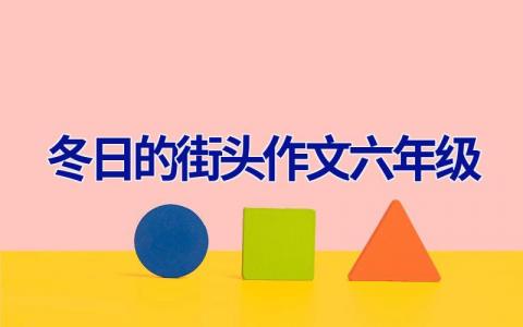 冬日的街头作文六年级