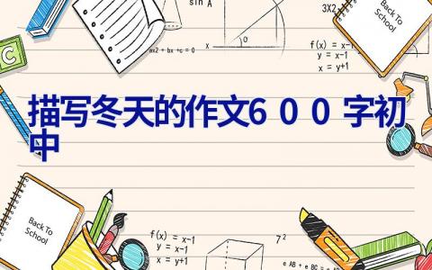 描写冬天的作文600字初中