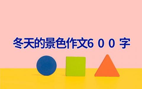 冬天的景色作文600字