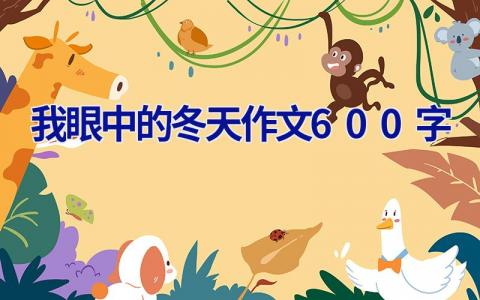 我眼中的冬天作文600字