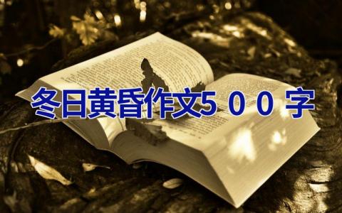 冬日黄昏作文500字