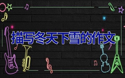 描写冬天下雪的作文