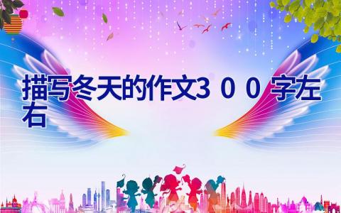 描写冬天的作文300字左右