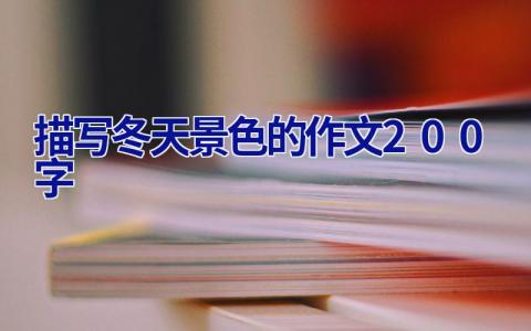 描写冬天景色的作文200字