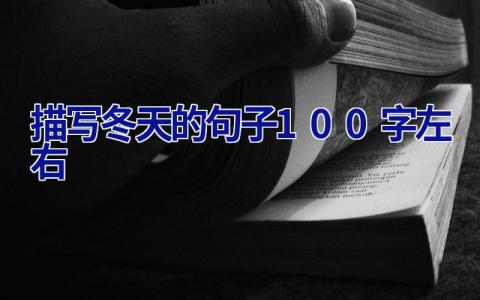 描写冬天的句子100字左右