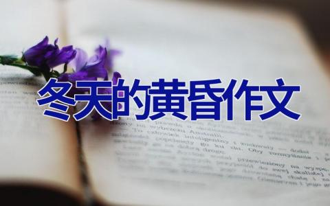冬天的黄昏作文
