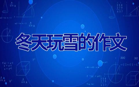 冬天玩雪的作文