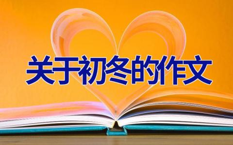 关于初冬的作文