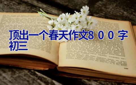 顶出一个春天作文800字初三