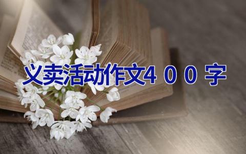 义卖活动作文400字