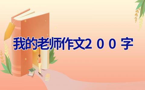 我的老师作文200字
