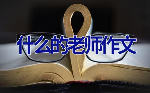 什么的老师作文