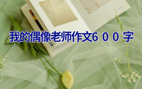 我的偶像老师作文600字