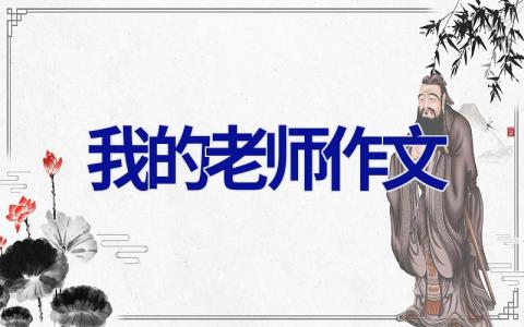 我的老师 作文