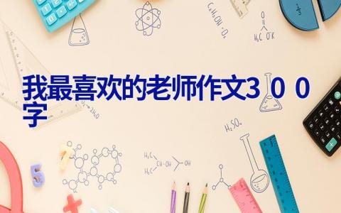 我最喜欢的老师作文300字