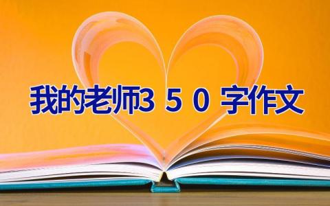 我的老师350字作文
