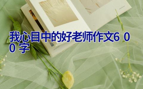 我心目中的好老师作文600字