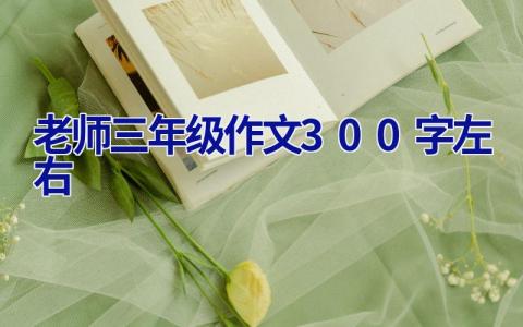 老师三年级作文300字左右